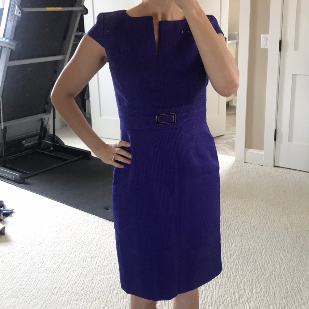 Purple, Tahari fitted dress.